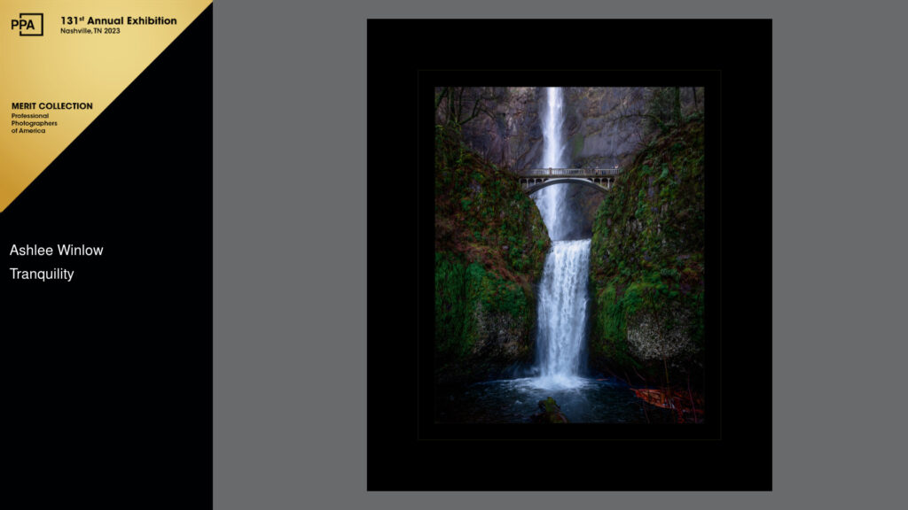 IPC Merited image Tranquility of Oregon's Multnomah Falls. 